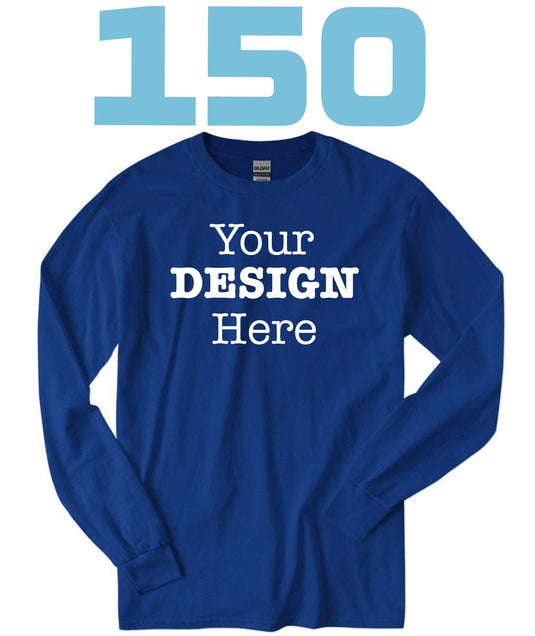 150 Gildan Long Sleeve Cotton Unisex Tees - Twisted Swag, Inc.GILDAN