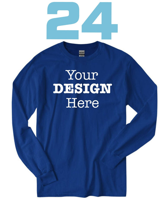 24 Gildan Long Sleeve Cotton Unisex Tees - Twisted Swag, Inc.GILDAN