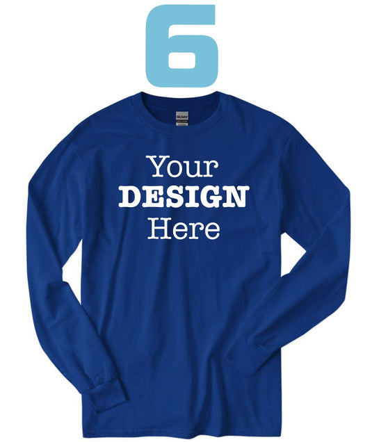 6 Gildan Long Sleeve Cotton Unisex Tees - Twisted Swag, Inc.GILDAN