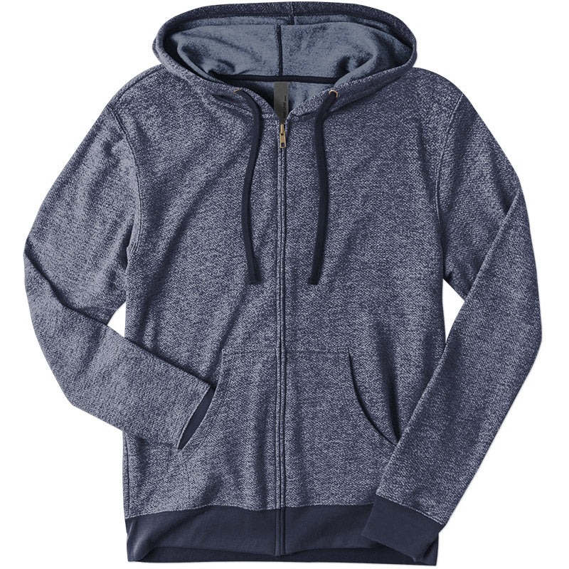 Load image into Gallery viewer, Denim Fleece Zip Hoodie