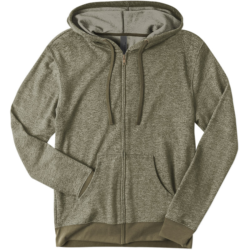 Load image into Gallery viewer, Denim Fleece Zip Hoodie - Twisted Swag, Inc.NEXT LEVEL