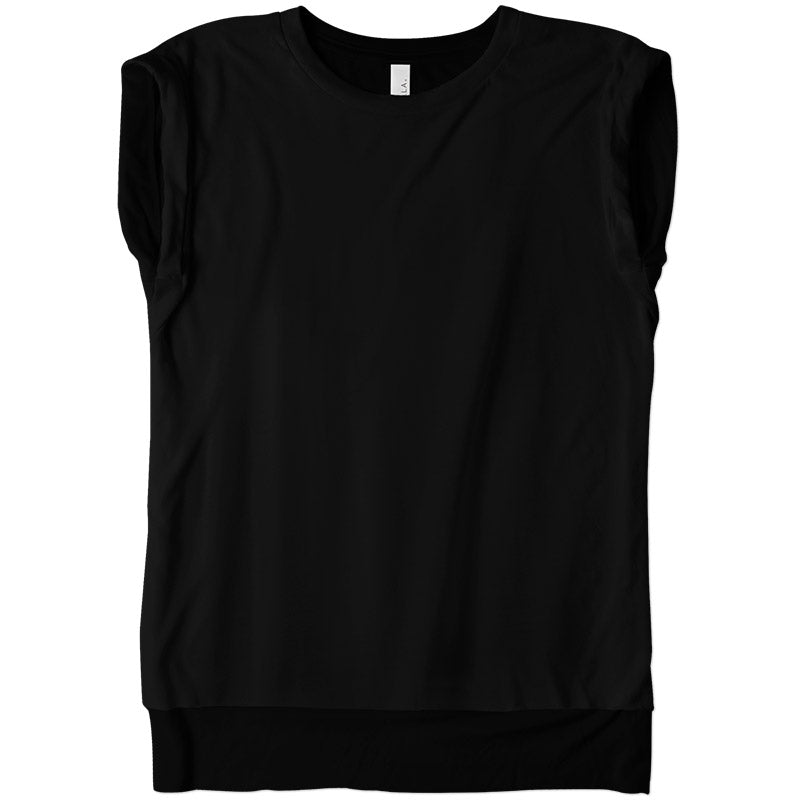 Load image into Gallery viewer, Ladies Flowy Rolled Cuff Muscle Tee - Twisted Swag, Inc.Bella Canvas