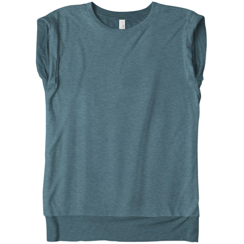 Load image into Gallery viewer, Ladies Flowy Rolled Cuff Muscle Tee - Twisted Swag, Inc.Bella Canvas