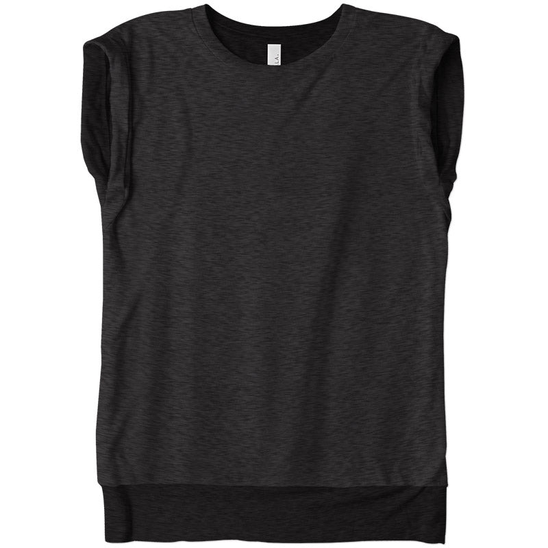 Load image into Gallery viewer, Ladies Flowy Rolled Cuff Muscle Tee - Twisted Swag, Inc.Bella Canvas