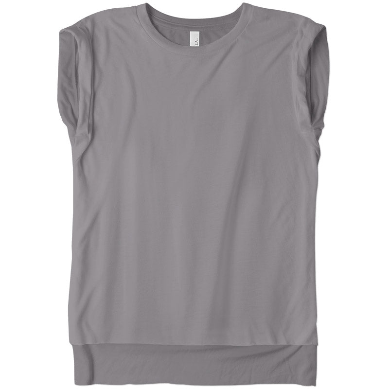 Load image into Gallery viewer, Ladies Flowy Rolled Cuff Muscle Tee - Twisted Swag, Inc.Bella Canvas