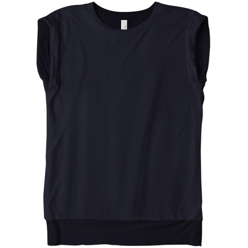 Load image into Gallery viewer, Ladies Flowy Rolled Cuff Muscle Tee - Twisted Swag, Inc.Bella Canvas