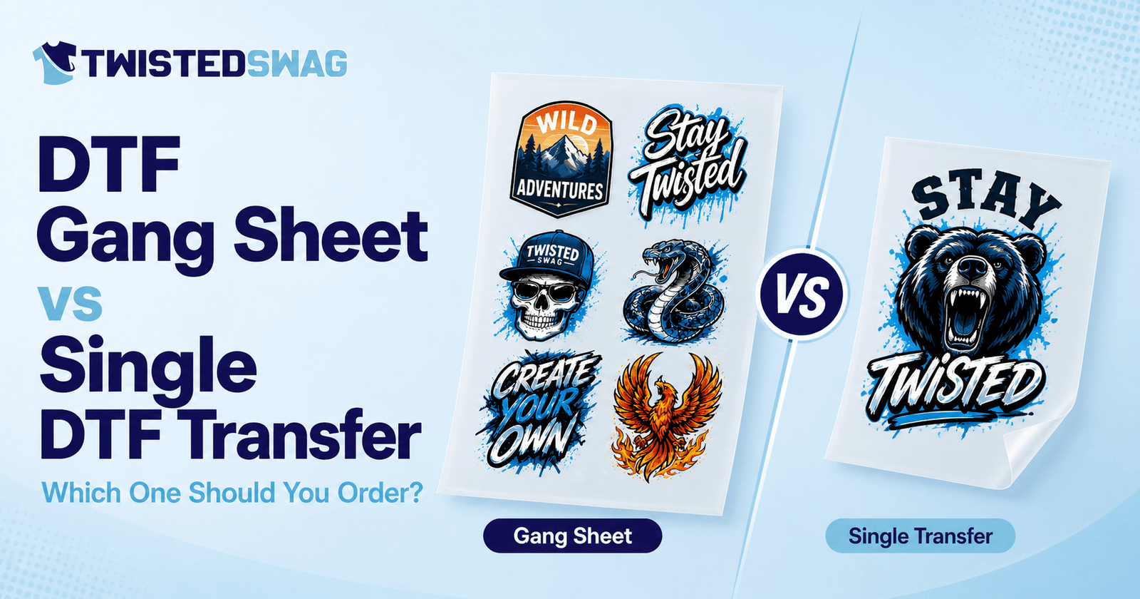 DTF Gang Sheet vs Single DTF Transfer: Which One Should You Order?