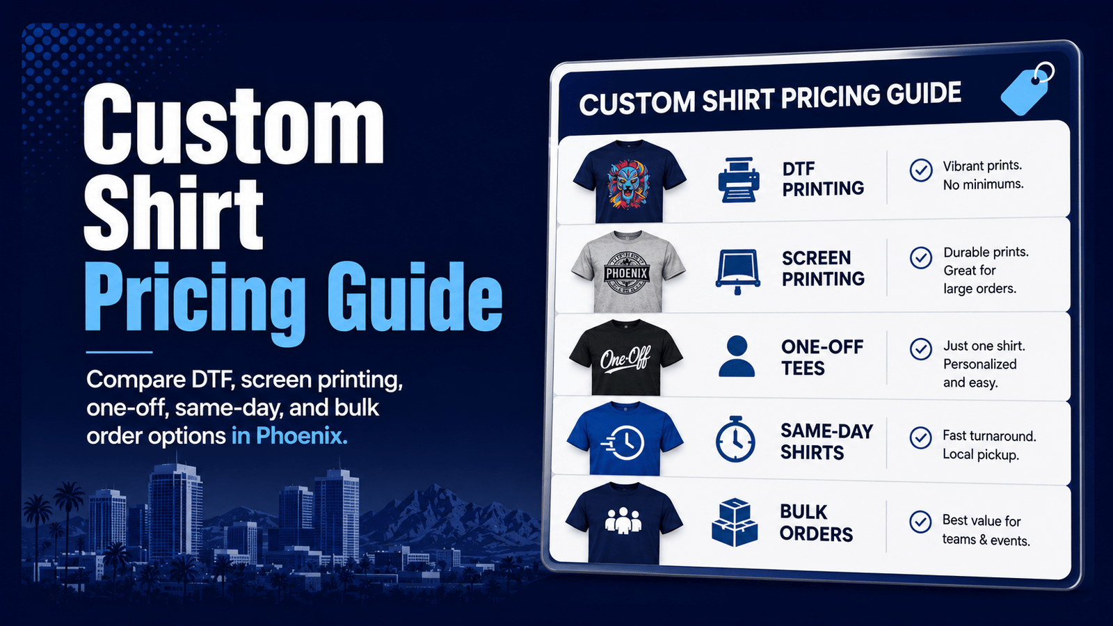How Much Do Custom Shirts Cost in Phoenix?