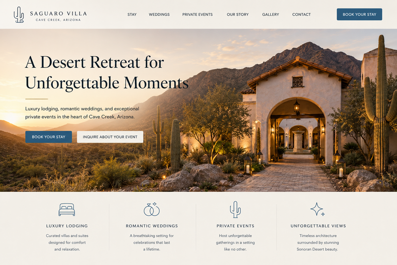 Load image into Gallery viewer, Saguaro Villa Foundation Brand &amp; Website Launch
