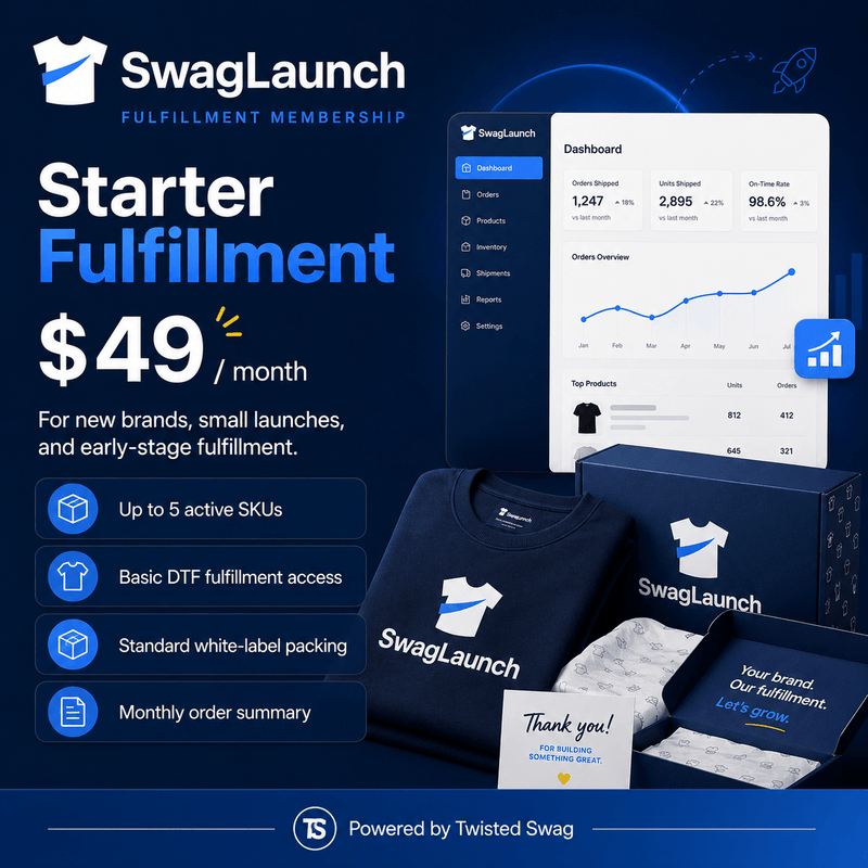Load image into Gallery viewer, SwagLaunch Fulfillment Membership - Twisted Swag, Inc.Twisted Swag, Inc.
