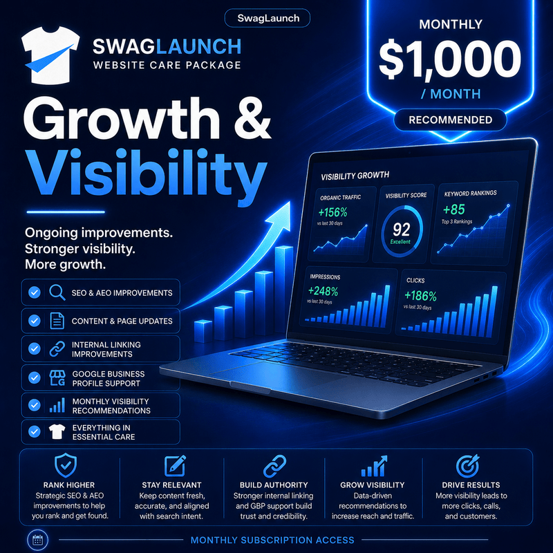 Load image into Gallery viewer, Website Care &amp; Growth Plan - Twisted Swag, Inc.Twisted Swag, Inc.
