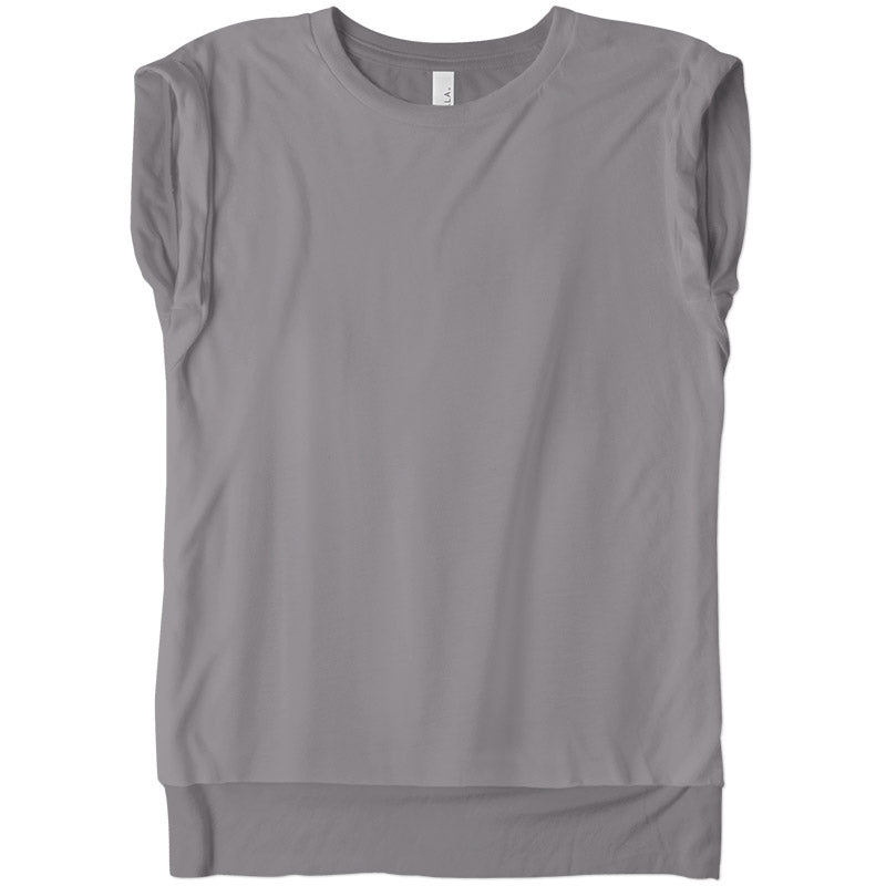 Load image into Gallery viewer, Ladies Flowy Rolled Cuff Muscle Tee - Twisted Swag, Inc.Bella Canvas
